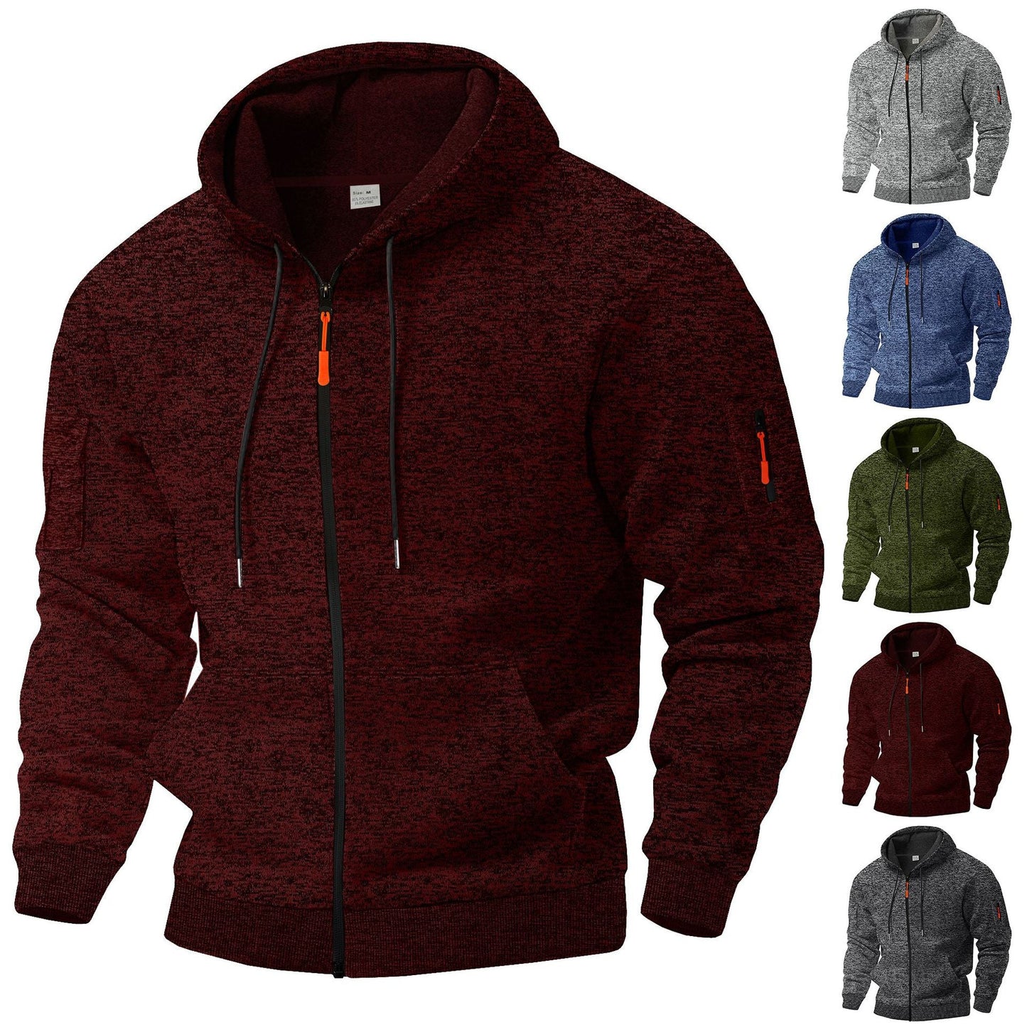 Herren Sportjacke Kapuzenjacke Wasserdicht mit Reißverschlusstaschen - BerlinGlamour