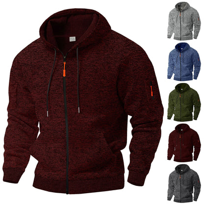 Herren Sportjacke Kapuzenjacke Wasserdicht mit Reißverschlusstaschen - BerlinGlamour