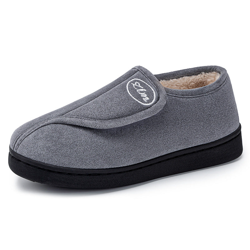Damen Hausschuhslipper Bequem Warm mit Klettverschluss