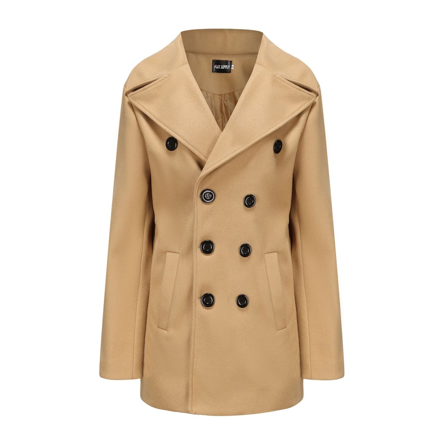 Herren Wintermantel Doppelreiher Eleganter Langmantel