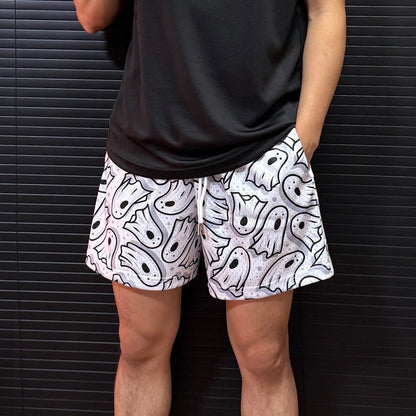 Herren Badehorts Ghost Print Schwarz Modern