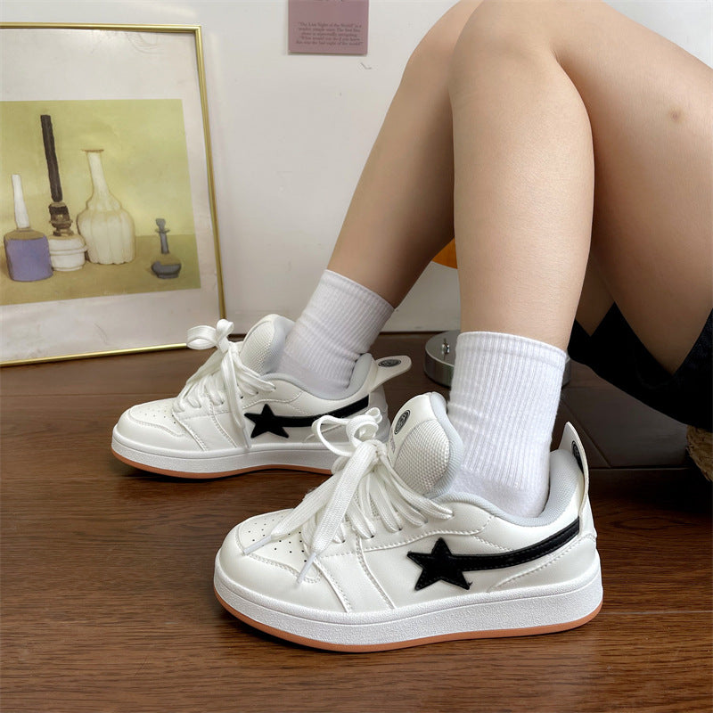 Damen Sneaker Sternen-Design Bequem Sneakers Frauen