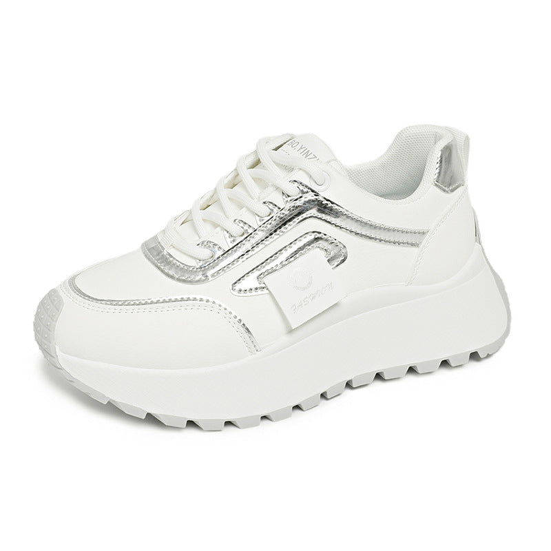 Damen Sneaker Sportlich Glänzend Mit Dämpfung