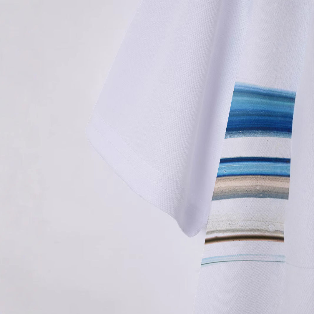 Herren Polohemd Wellenmuster Modern Berlin Style