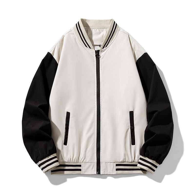 Herren Collegejacke Modern Farben Kontrast Jacke Herren