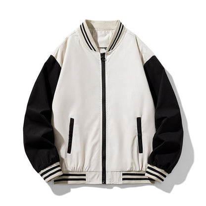 Herren Collegejacke Modern Farben Kontrast Jacke Herren