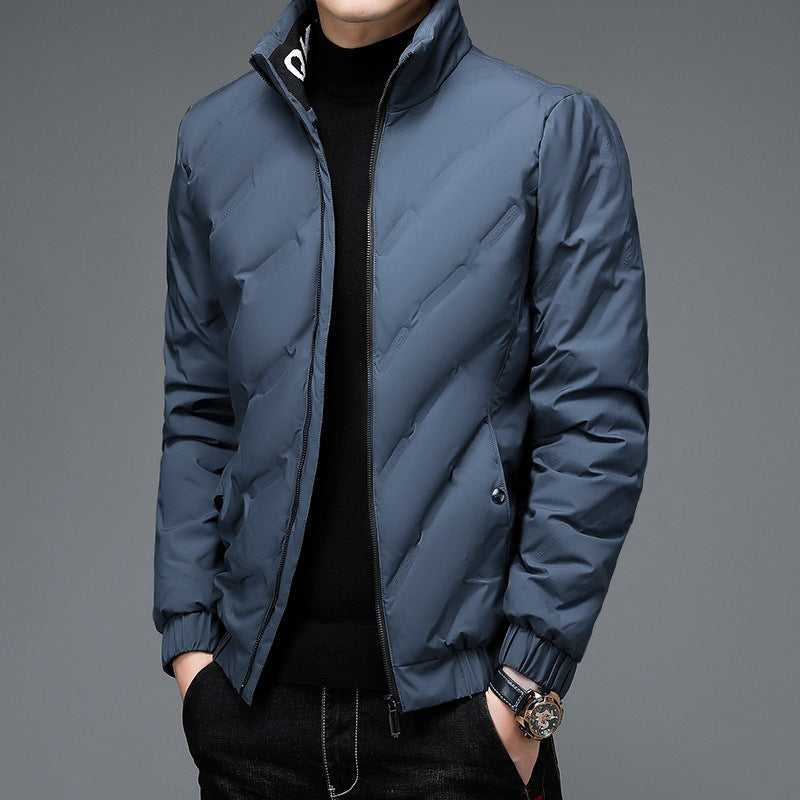 Herren Steppjacke Übergangsjacke Warm mit Hochkragen
