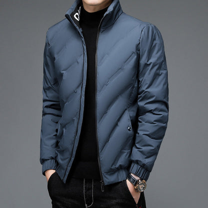 Herren Steppjacke Übergangsjacke Warm mit Hochkragen
