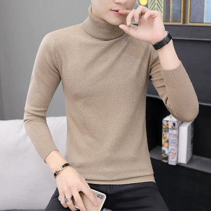 Herren Rollkragenpullover Bequem Warm Modern