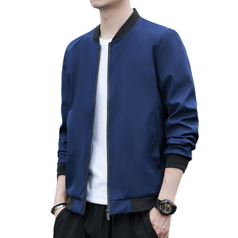 Herren Bomberjacke Modern Elastisch Reißverschluss
