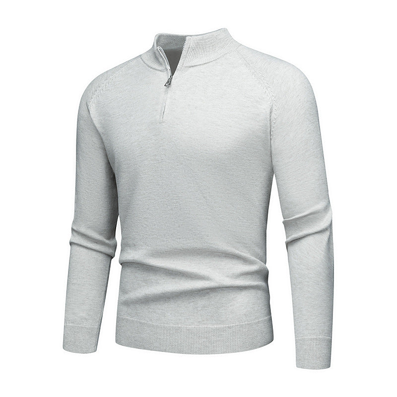 Herren Pullover Modern Kurz Reißverschluss Style