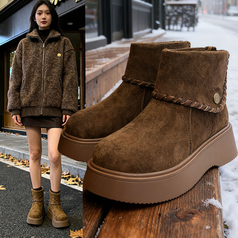 Damen Stiefel Kurz Modisch mit Weichem Innenfutter und Komfortsohle - BerlinGlamour