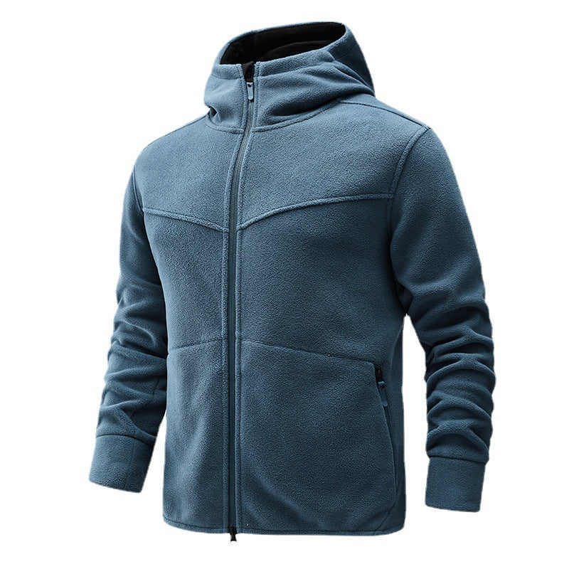 Herren Fleecejacke Warm mit Reißverschlusstaschen Sportlich