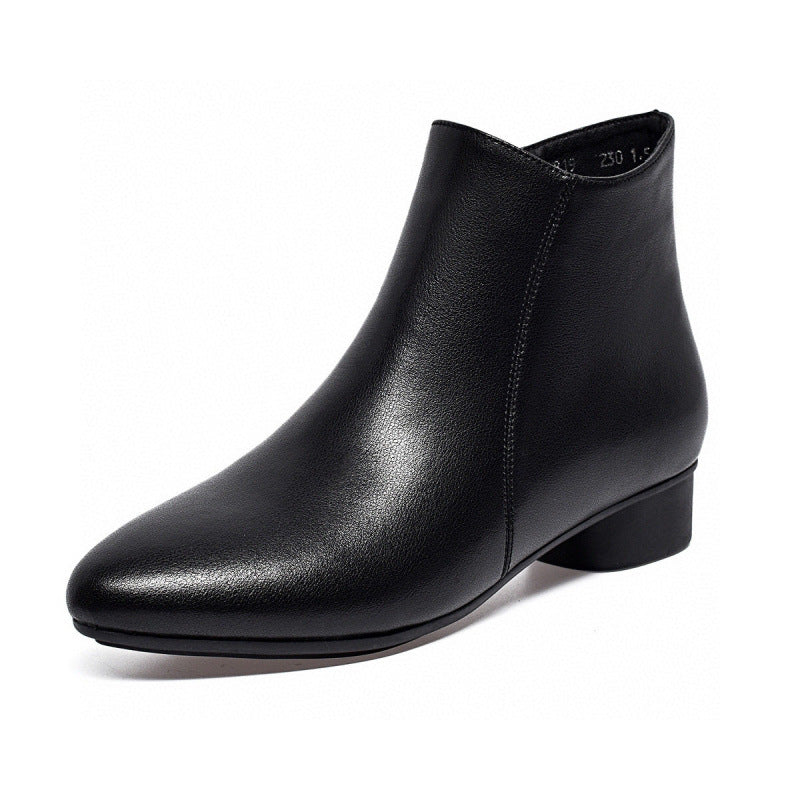 Damen Stiefel Spitz Schuhe Hochwertig Lederschlange