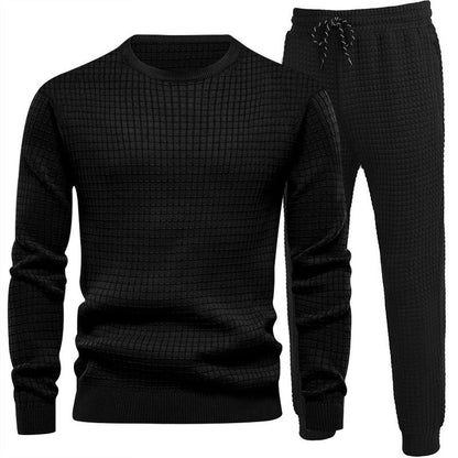 Herren Sportanzug Joggingset mit Struktur Optik Modern