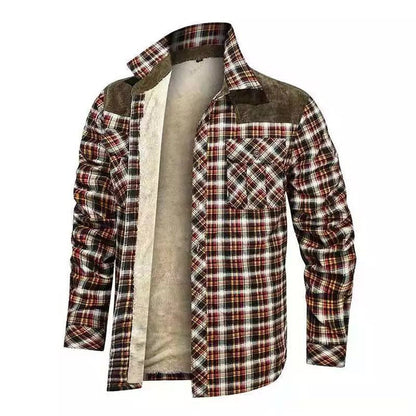 Herren Flanellhemd kariert Warm mit Fleecefutter - BerlinGlamour