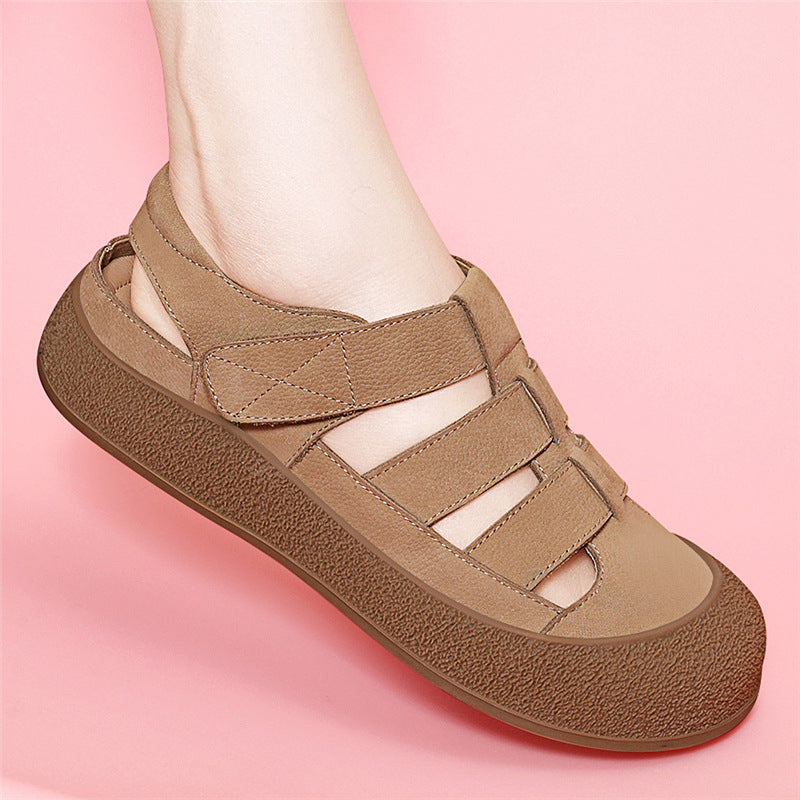 Damen Sandalen Komfortabel Bequem mit Verstellbaren Riemen