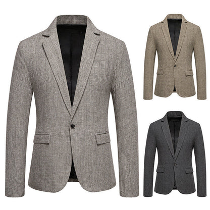 Herren Blazer Slim Fit mit Karomuster Elegant