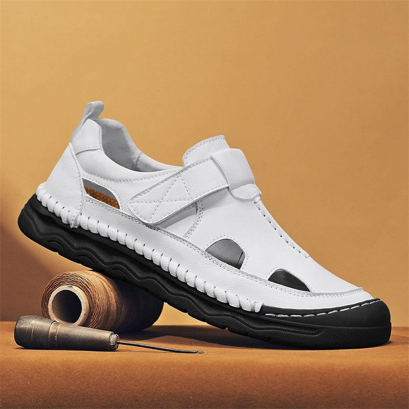 Damen Leder-Sandalen Bequem Verstellbar Rutschfest - BerlinGlamour