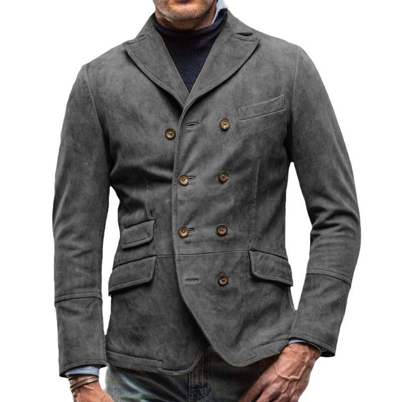 Herren Lederjacke Premium Wildleder Bikerjacke Modern