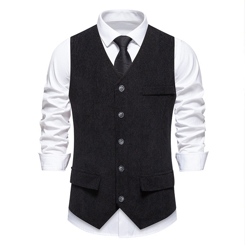 Herren Anzugweste Elegant Strukturiert Modern