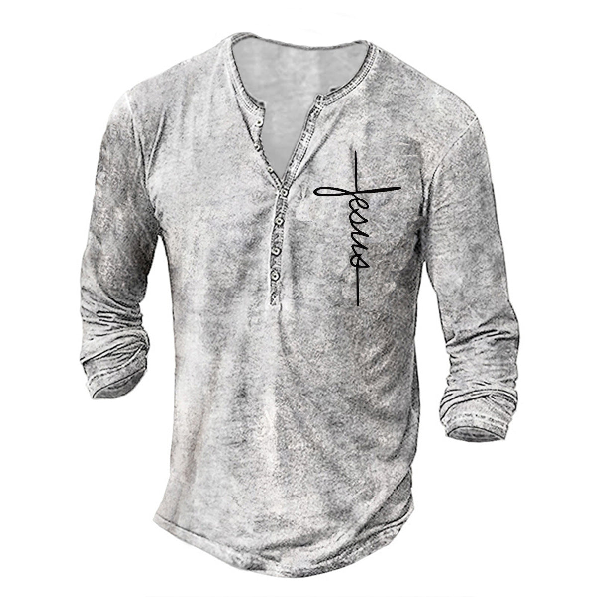 Herren Langarm Shirt mit Grafikdruck Modern Berlin Style