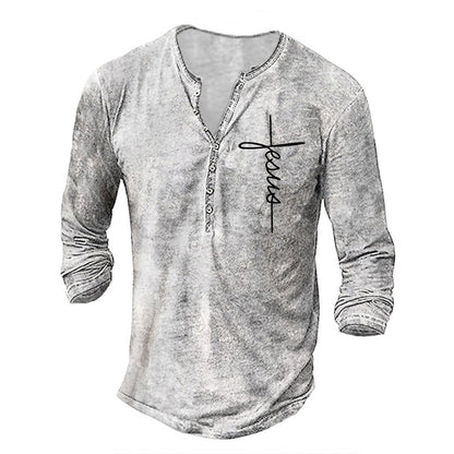Herren Langarm Shirt mit Grafikdruck Modern Berlin Style