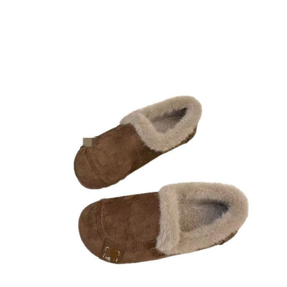 Damen Velours Pantoletten Weich Warm Heimische Hausschuhe