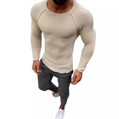 Herren Strickshirt Langarm Elegantes Design