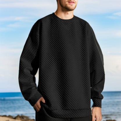 Herren Sweatshirt Steppmuster Lässig Modern