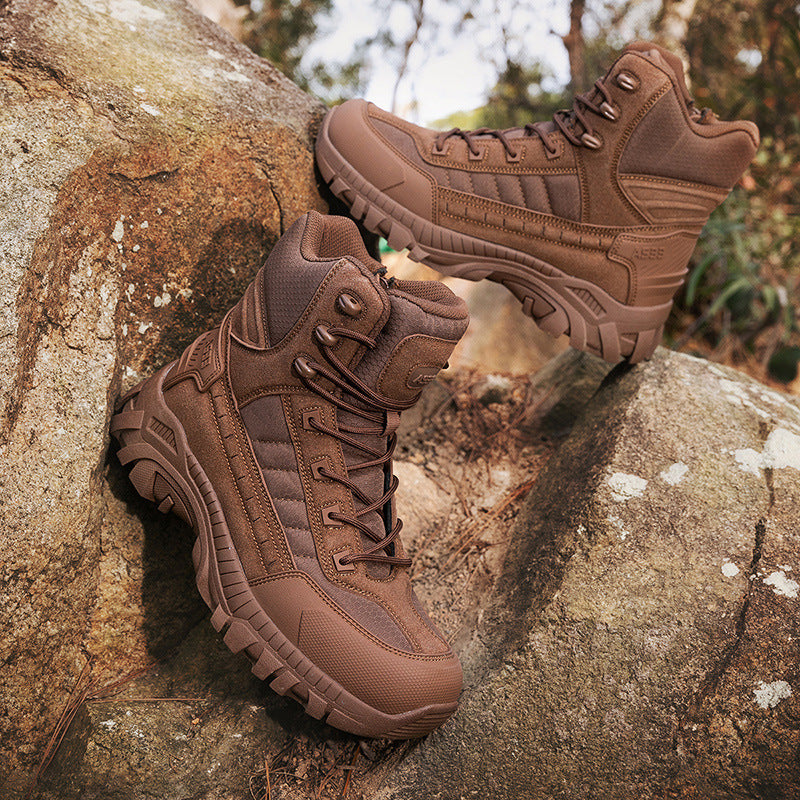 Herren Outdoor-Stiefel Wasserdicht mit Knöchelschutz und rutschfester Sohle