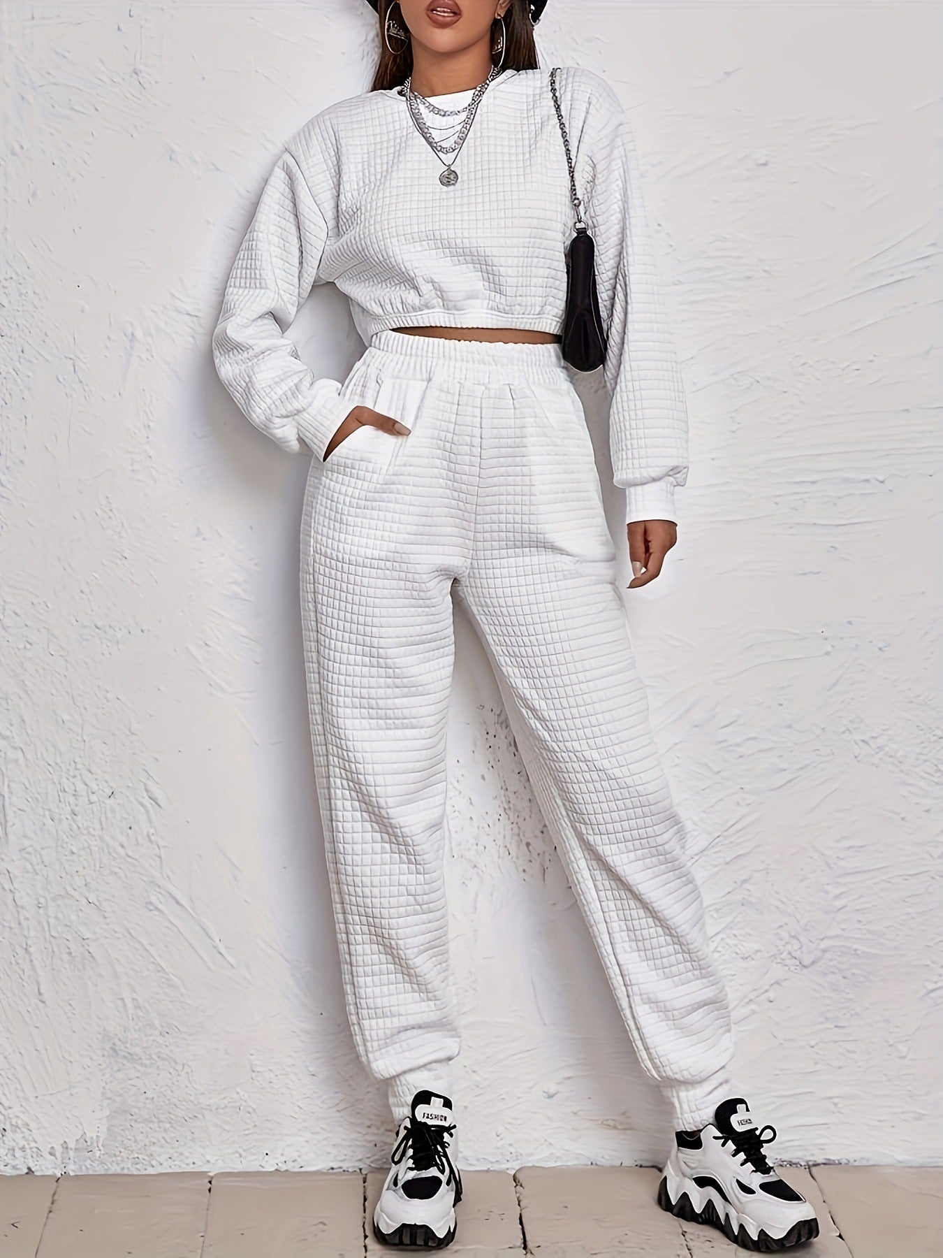 Damen Jogginganzug Quilted Warm Set
