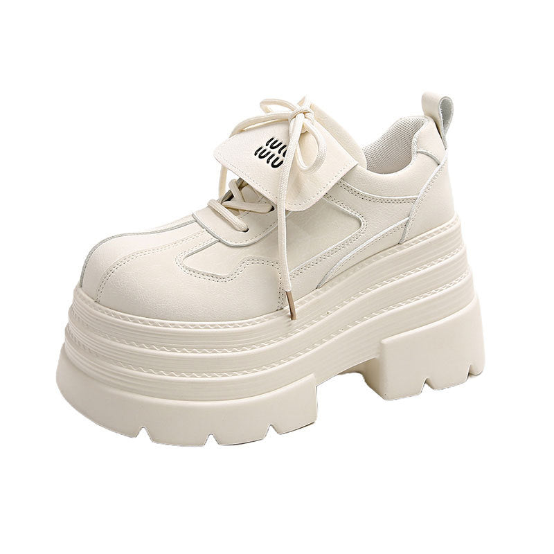 Damen Sneaker Hochplateau Schnürschuhe Modern