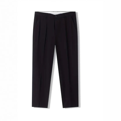 Herren Slimfit Hose Baumwolle Elegant Schwarz