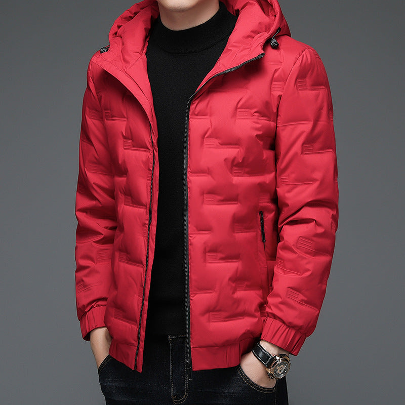 Herren Steppjacke Isoliert Warm mit Kapuze
