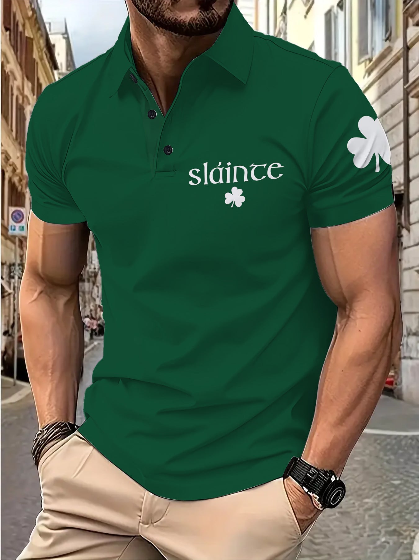 Herren Poloshirt Berlin Motiv Design Glamour Style