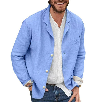 Leichte Sommerjacke Leinen Herren Bequem Modern