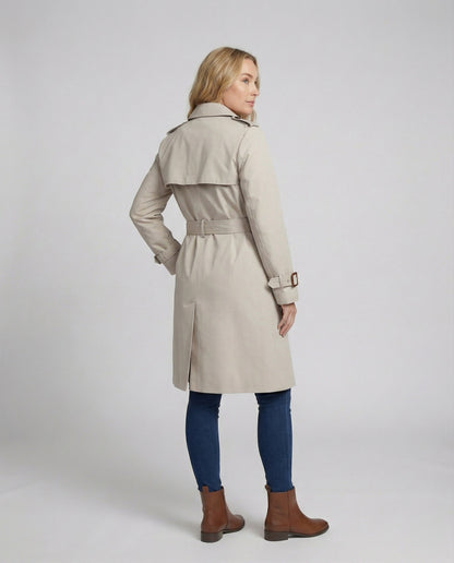 Damen Trenchcoat Oversize Grau Herbstmode