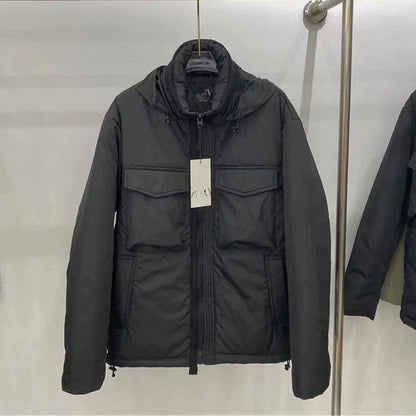 Herren Outdoorjacke Lässig mit Kapuze und Taschen