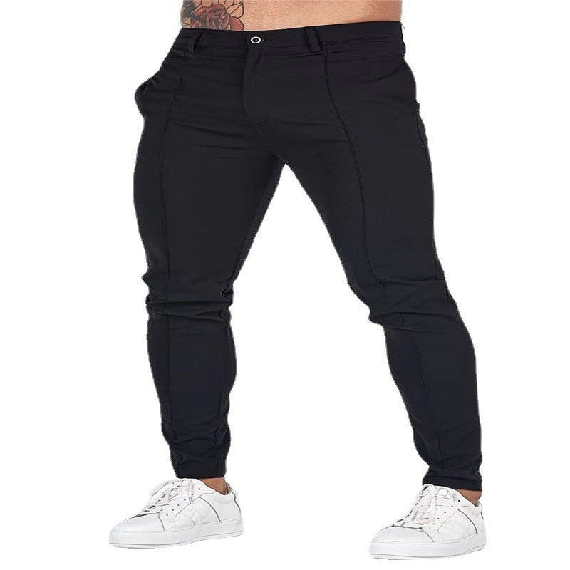 Elastische Herren Fitnesshose mit Reißverschlüssen Sportlich