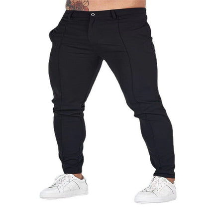 Elastische Herren Fitnesshose mit Reißverschlüssen Sportlich