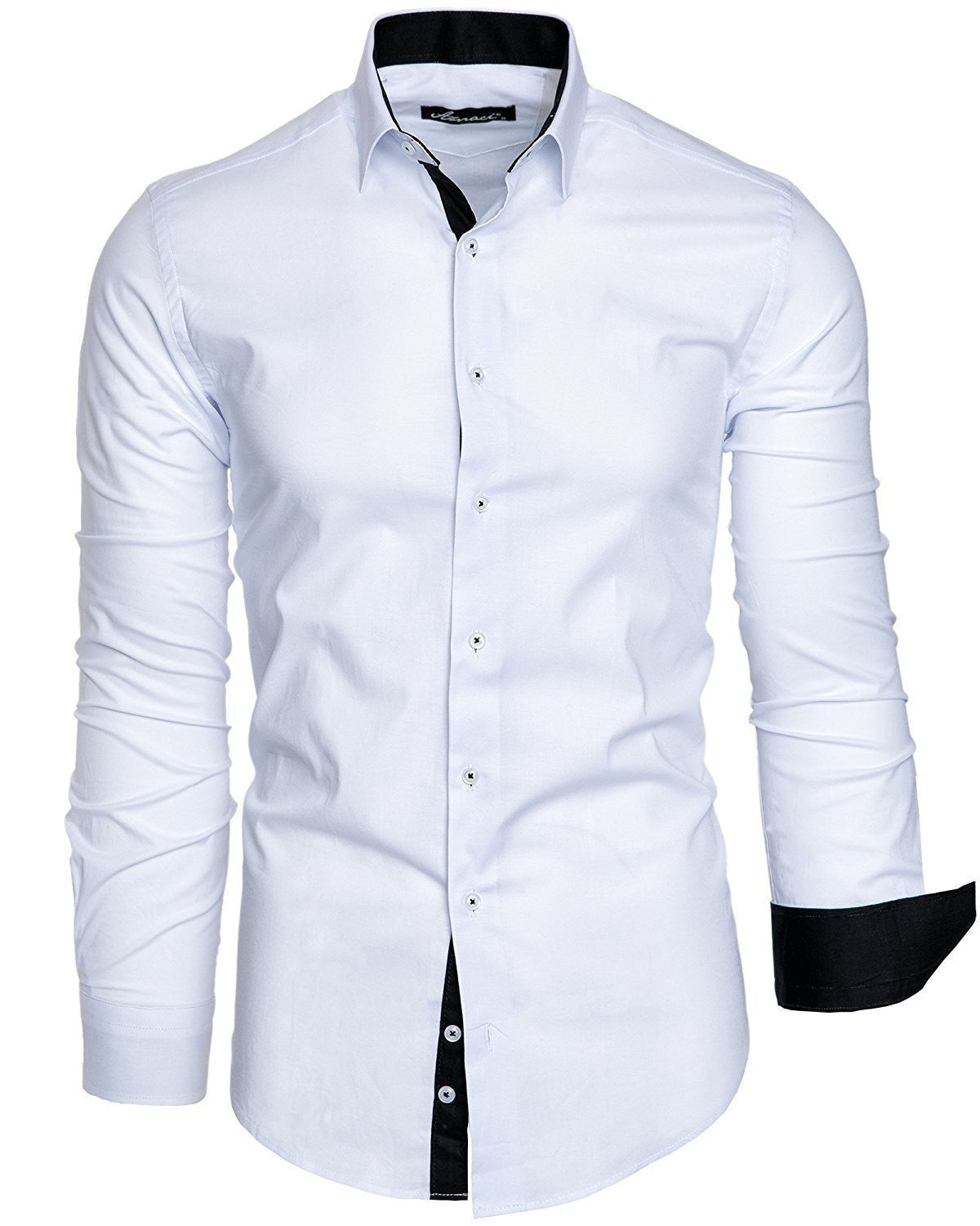Herren Langarmhemd Slim Fit Modern Elegantes Design