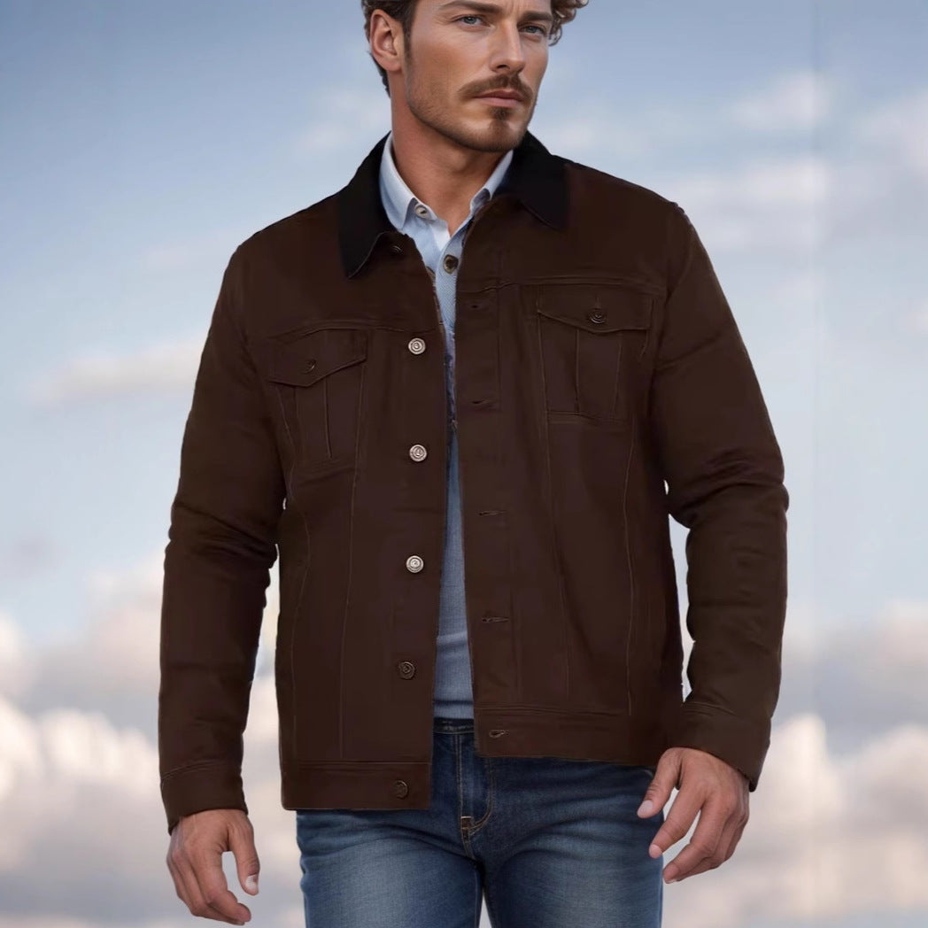 Herren Jacke Utility Stil mit vielen Taschen Modern