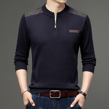 Eleganter Herren Pullover Halbzip Modern