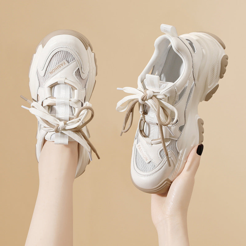 Damen Sneaker Sportlich Chunky atmungsaktiv Mesh