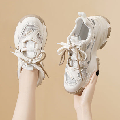 Damen Sneaker Sportlich Chunky atmungsaktiv Mesh