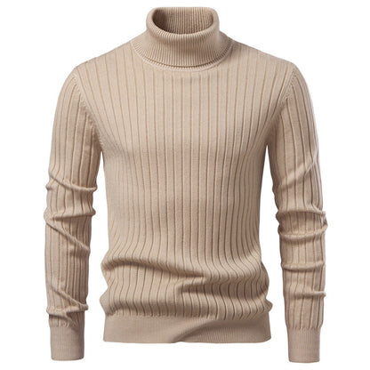 Herren Pullover Rollkragen Feinripp Modern