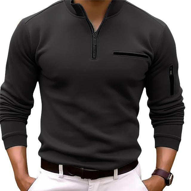 Sportlicher Herren Pullover Reißverschluss Modern