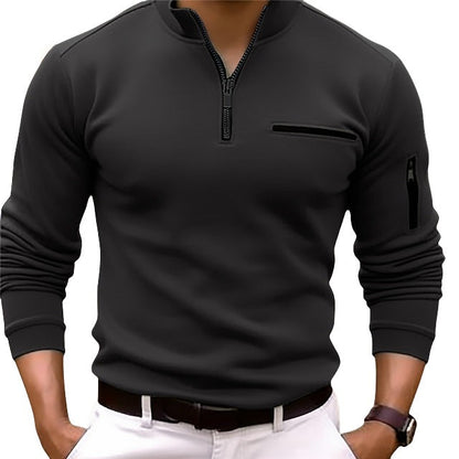 Sportlicher Herren Pullover Reißverschluss Modern