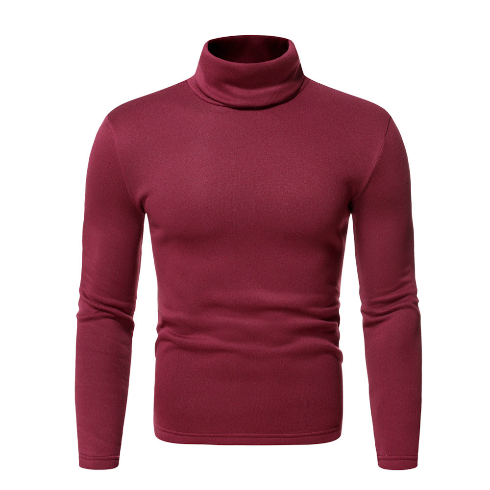 Herren Rollkragenpullover Modern Baumwollmix Slim Fit